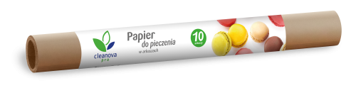 Papier do pieczenia w arkuszach 42 x 38 cm 10 sztuk Cleanova Pro rolka