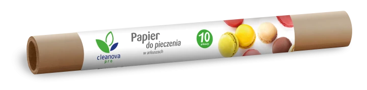 Papier do pieczenia w arkuszach 42 x 38 cm 10 sztuk Cleanova Pro rolka