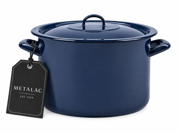 Granatowy garnek emaliowany Metalac.png