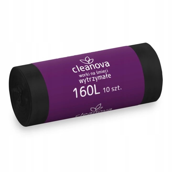 Worki na śmieci Cleanova, LDPE, 160L, 10 szt.