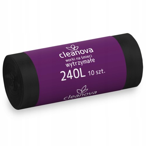 Worki na śmieci Cleanova, LDPE, 240L, 10 szt.