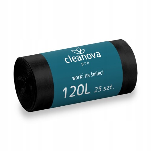 Worki na śmieci Cleanova pro, LDPE, 120L, 25 szt.