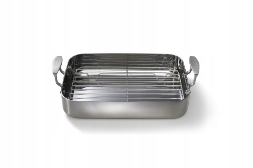 Duża brytfanna stalowa z rusztem 35x25cm Skottsberg Stainless Steel