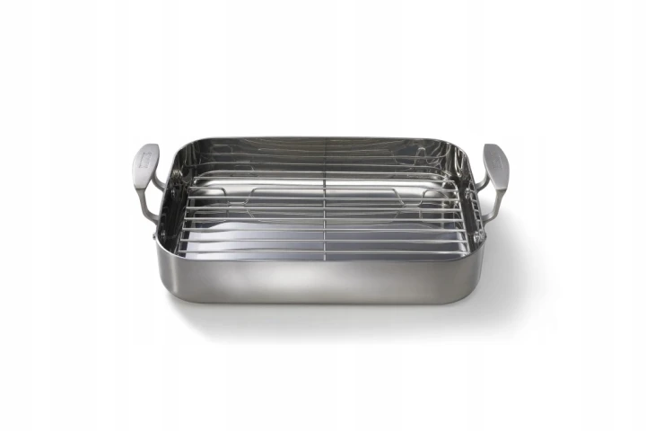 Duża brytfanna stalowa z rusztem 35x25cm Skottsberg Stainless Steel