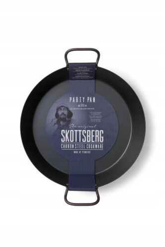 Duża patelnia z rączkami 38cm ze stali węglowej Skottsberg Carbon Steel