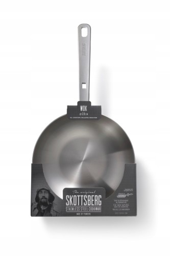 Patelnia Wok ze Stali Nierdzewnej 28cm Skottsberg