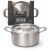 Garnek z pokrywką ze stali nierdzewnej 20 cm Skottsberg Stainless Steel