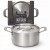 Garnek z pokrywką ze stali nierdzewnej 24 cm Skottsberg Stainless Steel
