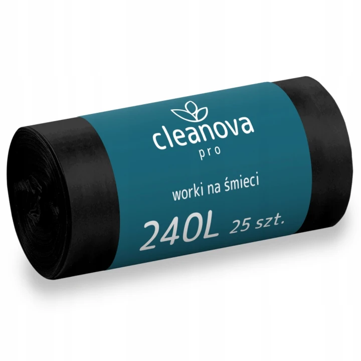 Zestaw 6 opakowań Worki na śmieci Cleanova pro, LDPE, 240L, 25 szt.