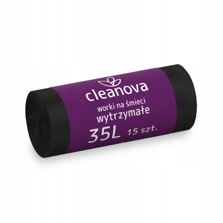 Zestaw 40 opakowań Worki na śmieci Cleanova, LDPE, 35L, 15 szt.
