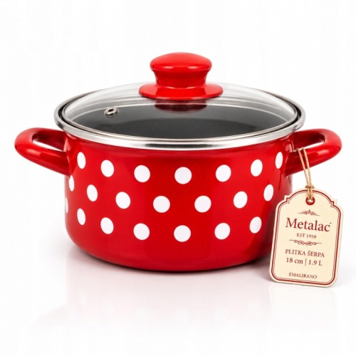 Garnek-Emaliowany-z-Pokrywka-Niski-18cm-2L-I-Metalac-Dots-On-Red.jpg