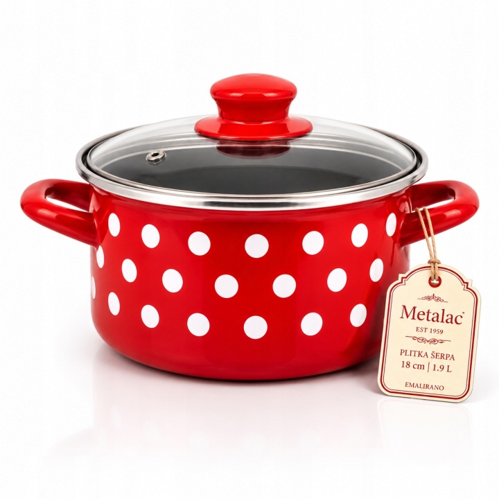 Garnek-Emaliowany-z-Pokrywka-Niski-18cm-2L-I-Metalac-Dots-On-Red.jpg
