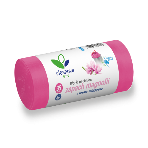 Zestaw 15 opakowań Worki na śmieci zawiązywane zapach magnolia 35l 50szt.